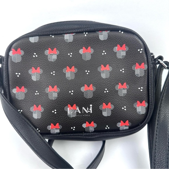 Danielle Nicole Disney Crossbody Bag Minnie Mouse Black Red Handbag New - Picture 4 of 11